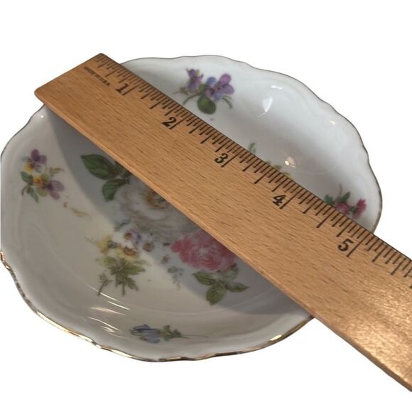 Mitterteich Bavaria Meissen Floral Germany 5” Fruit/Dessert Bowls (2) Vintage - Picture 7 of 7